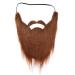SWETOPQ Halloween Party forgery beard Funny fake mustache beard for cosplay accessories costume party realistic false face hair Face hair disguise accessories brown