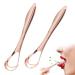 Tongue scraps made of 420 stainless steel 2 pieces of metal-tongue-clean clay scraper tongue cleaner fresh breath for a fresh breath tongue cleaner with grip for adults and children (rose gold)