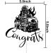 Congrats Firefighter Cake Topper Future Fireman Class of 2024 Fire Academy Graduation Party Decoration Supplies Black Glitter - Buy Online on GoSupps.com