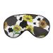 Cow Print with Sunflowers Sleep Mask for Women Adjustable Sleeping Eye Shades Cover with Elastic Strap