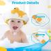 Kids Shower Cap Adjustable Hair Washing Caps Ear Covers for Shower Hair Washing Shampoo Shield Baby Visor for Eyes and Ears Protector Bath Head Shield for Infant (Yellow) - Buy Online on GoSupps.com