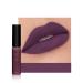 Velvet Matte Liquid Lipstick Makeup Long-Lasting and Waterproof Wear Non-Stick Cup Lip Gloss (Purple 632)