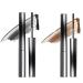Hardcore Brushless Mascara Curling Mascara Set Waterproof Long-Lasting Non-Falling Non-Clumping Mascara Ultra-Slim Metallic Mascara for Charming Eye Makeup Black+brown
