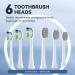 Sonic Electric Toothbrush for Adults | 6 Brush Heads & Travel Case | Fast Charge & Smart Timer | 5 Modes Whitening Toothbrushes by JTF - Buy Online on GoSupps.com