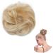Messy Updo Hairpiece Scrunchy Scrunchie Hair Bun Extension Honey Blonde & Bleach Blonde Curly Hair Ribbon Ponytail Extensin Donut Hair Chignons Normal Honey Blonde & Bleach Blonde