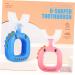 Minkissy U-Shaped Silicone Toothbrush for Kids - Portable Baby Toothbrush Set 10 Pieces Ideal Cleaning Tool - Buy Online on GoSupps.com