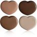 LCFALO contact lens containers with a sweet candy heart with a mirror set portable storage set for outdoor area colored contact lenses for trips and at home 4 pieces of brown 4