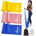 Resistance Bands Exercise Bands for Physical Therapy Strength Training Yoga Pilates Stretching Non-Latex Elastic Band with Different Strengths Workout Bands for Home 1.5m 1-Yellow/Pink/Blue