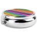 Colorful Mexican Stripes Mini Round Pill Box - 3 Compartment Portable Pill Organizer for Home Office & Travel - Buy Online on GoSupps.com