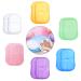 Tankerstreet 12 pieces of boxing soap paper soap leaves 240 pieces one -way paper soap portable paper soap with plastic box for outdoor camping hiking travel (6 colors)