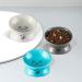 Elevated Tilted Ceramic Cat Bowl for Food & Water - Anti-Vomiting, Reduce Neck Strain - White - Buy Online on GoSupps.com