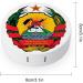 Coat Arms of Mozambique Round Contact Lens Case - Portable & Cute Storage Box with Mirror - Buy Online on GoSupps.com