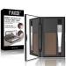Root Cover Up Natural Looking Root Touch Up Powder Quick and Easy Hairline Shadow Powder with Brush and Mirrored Compact Root Cover Up Instantly Hairline (Medium Brown)