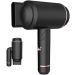 Wireless Rechargeable Hair Dryer Foldable Travel Hair Dryer Mini USB Hot/Cold Air Hair Dryer for Women Kids Camping Beaches Black Constructive23