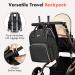 Buy Lekespring Waterproof Leather Diaper Backpack | Large Baby Bag with Stroller Belts & Changing Pad - Black - Buy Online on GoSupps.com