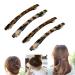 Luckycivia 4 Pack Hair Barrette Long and Thin Handmade Celluloid Onyx Hair Clip Elegant Automatic Hair Clip Barrette Ponytail Holders for Women/Girls - 4 Inches