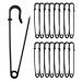 Urmspst (2022 New) 4 Large Safety Pins Pack of 15 for Clothes Leather Canvas Blankets Crafts Skirts Kilts Extra Large Heavy Duty (Black) 01 Black