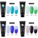 MKNZOME 15ml Poly Nail Gel Kit 8 Colors Builder Nail Gel Nail Polish Sets Glitter Nail Polish Temperature Color Changing Acrylic Extension for Starter DIY Salon Design Gifts for Women #023 - Buy Online on GoSupps.com