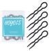 Hoyols 12 pcs 3.5 inch French Style Hair Pins  Small French Hair Fork  Wavy Crink Hair Pin U Shaped Hair Sticks Cellulose Acetate Chignon Updo Bun Holder for Women Styling Accessories Black