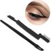Silicone Eyeliner Eyelash Comb Steel Ergonomic Black Handle with Folding Eyelash Comb for Makeup Eyelash Steel Eyeliner - Buy Online on GoSupps.com