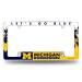 Rico Industries NCAA All Over Chrome Frame 12" x 6" Chrome All Over Automotive License Plate Frame for Car/Truck/SUV Michigan Wolverines Primary