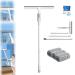 EVURU Squeegee for Window Cleaning with Spray Double-Sided Spray Expansion Window Cleaner Spray Window Cleaning Brooms Dual Side Mist Detachable Assembly Glass Cleaning Mop
