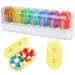 FYY Travel Pill Organizer 14 Compartments Daily Pill Organizer Portable Pill Case Detachable Daily Pill Box for Purse Pocket to Hold Vitamins Cod Liver Oil Supplements and Medication-White 7 Days White