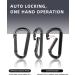 DELSWIN Heavy Duty Carabiner Clip 900lbs - 3 D-Shaped Spring Hooks for Hammocks, Camping, Hiking - Black M8 (2pcs) - Buy Online on GoSupps.com