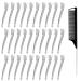 Duck Bill Hair Clips Silver Metal Hair Clips for Styling Metal Hair Clips for Women Long Hair Metal Curl Setting Section Hair Clips Duck Bill Sectioning Clips Pin Curl Clips with a Pin Tail Comb