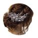 Casdre Rhinestone Bridal Hair Vine Silver Pearl Bride Wedding Headpiece Leaf Hair Piece Hair Accessories for Women and Girls