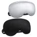 Audamp Sleep Mask Eye Mask Night Mask Adjustable Strap Skin-friendly Silk Ultra Soft Sleep Mask 2 Pack (Gray and Black)