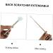 Beavorty 6-St Finger Tickling Back Scratcher - Wood Massage Device for Adults | Ruckenkratzerhand Grip with Metal Spatula Tool - Effective Back Relief | 43x4x3cm Blue - Buy Online on GoSupps.com