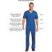 Cherokee iFlex Men's Scrubs Top V-Neck CK661 - Medium Royal Blue - Buy Online on GoSupps.com