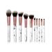 10 Piece Marble Makeup Brush Set Brush Holder Advanced Synthetic Foundation Powder Concealer Eye Shadow Facial Makeup Brush Set (Color : Color1)
