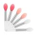 Solustre 6Pcs lipstick make-up brush silicone peeling lip brush eusable single head lipstick brush soft lip brush for women