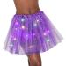 Nicute Women's LED Tutu Skirt Dark Purple With Star - Light Up Tulle Ballet Dance Costume - Buy Online on GoSupps.com