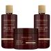 AMAZONICA BELEZA Oro de Cari Kit Shampoo  Conditioner  Mask (300ml / 10.1 Oz) | Professional Line| Hydrate & Repair Moisture Kit for Dry Hair with Argan Oil | Kit Profesional Hidratante con Vitamina E