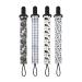 Pingfen 4pcs/pack Baby Pacifier Clip Pacifier Holder Washable with Beautiful Patterns for Baby Boys Girls
