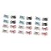 minkissy 3d Stickers 12 Pairs Fake Eye Cosplay False Eye Thick Cross Eye Fluffy Eye Eye Makeup Eye Stickers Fake Colored Eye Lash Tool The Cross Line 3d