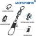 AMYSPORTS Fishing Tackle Barrel Swivel Snap Stainless Steel | Size 12 (24lb) 50 pcs - Buy Online on GoSupps.com