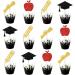 Congrats Grad Topper from Student to Teacher Graduation 25PCS Teacher Class of 2023 Cake Topper Graduate Party Cake Decor black and red Teacher Graduation Party - Buy Online on GoSupps.com