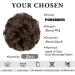 PORSMEER Messy Hair Buns Extensions- Curly Wavy Updo Scrunchies for Women, Medium Brown - Buy Online on GoSupps.com