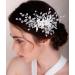 Chargances White Flower Pearl Hair Comb for Wedding Brides Bridesmaid Crystal Beaded Hair Comb Accessories Rhinestone Head Pieces for Women Girls Porm (Rose Gold) - Buy Online on GoSupps.com