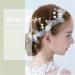 Iyou Hair Clip Set with Bow - Gold Flower Headdress with Pearls & Crystals for First Communion Flower Girls & Bridesmaid - 3 Pieces - Buy Online on GoSupps.com