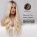 Esmee 26 Ombre Blonde Wig for Women | Long Wavy Synthetic Hair with Dark Roots | Heat Resistant & Natural Looking - Buy Online on GoSupps.com