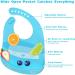 Vicloon Silicone Baby Bib 2PCS - Adjustable Waterproof Feeding Bibs with Food Catcher Pocket - Soft & Easy to Clean for Infant Toddler - Cat & Whale Blue - Buy Online on GoSupps.com