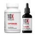 10X Health Optimize Daily Methylated Multivitamin & Calm Bundle - Multinutrient Capsules L Theanine & GABA Liquid