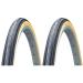 Set of 2, Sunlite Road Raised Center Tire - 27 x 1-1/4, Black/Gum