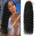 JVILO Goddess Locs Crochet Hair 24Inchs 126Strands/7Packs Synthetic Faux Locs Crochet Hair With Curly Ends New Soft Locs Crochet Hair Deep Wavy Crochet Hair for Black Women (1B 24INCH) 1B 24 Inch