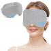 Hilph Heated Eye Mask for Dry Eyes Microwave Activated Warm Eye Compress for Dry Eyes Blepharitis & Stye Eye Treatment Microwave Eye Mask Moist for Puffy Eyes Dark Circles - Grey